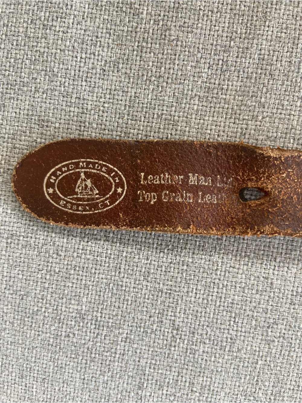 Handmade Brown Leather Belt by Leather Man Ltd. - Picture 2 of 3